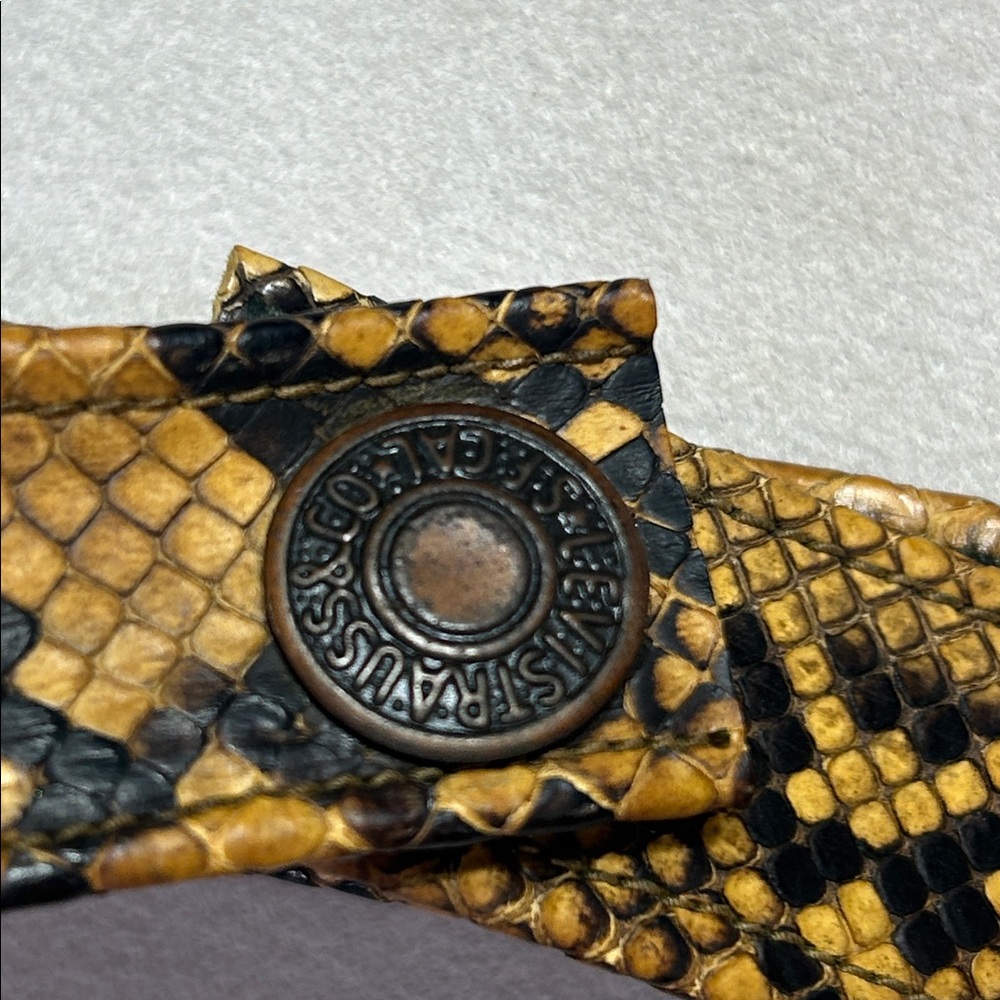 Vintage Levis button on snake skin strap